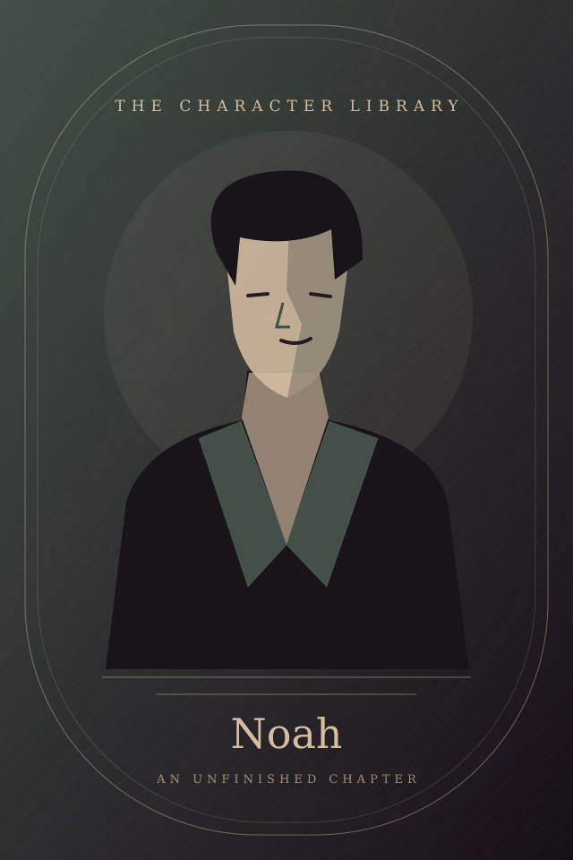 Illustrated bookplate for Noah, night-shift doctor